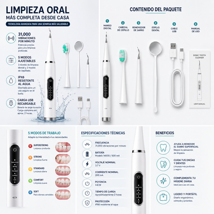 DentalClean Pro™ | Removedor Inteligente de Sarro Dental 4 en 1